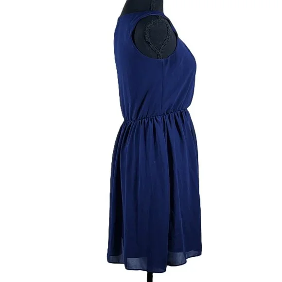Navy Blue Fit & Flare Dress by "By & By", Extra Small - Picture 4 of 5